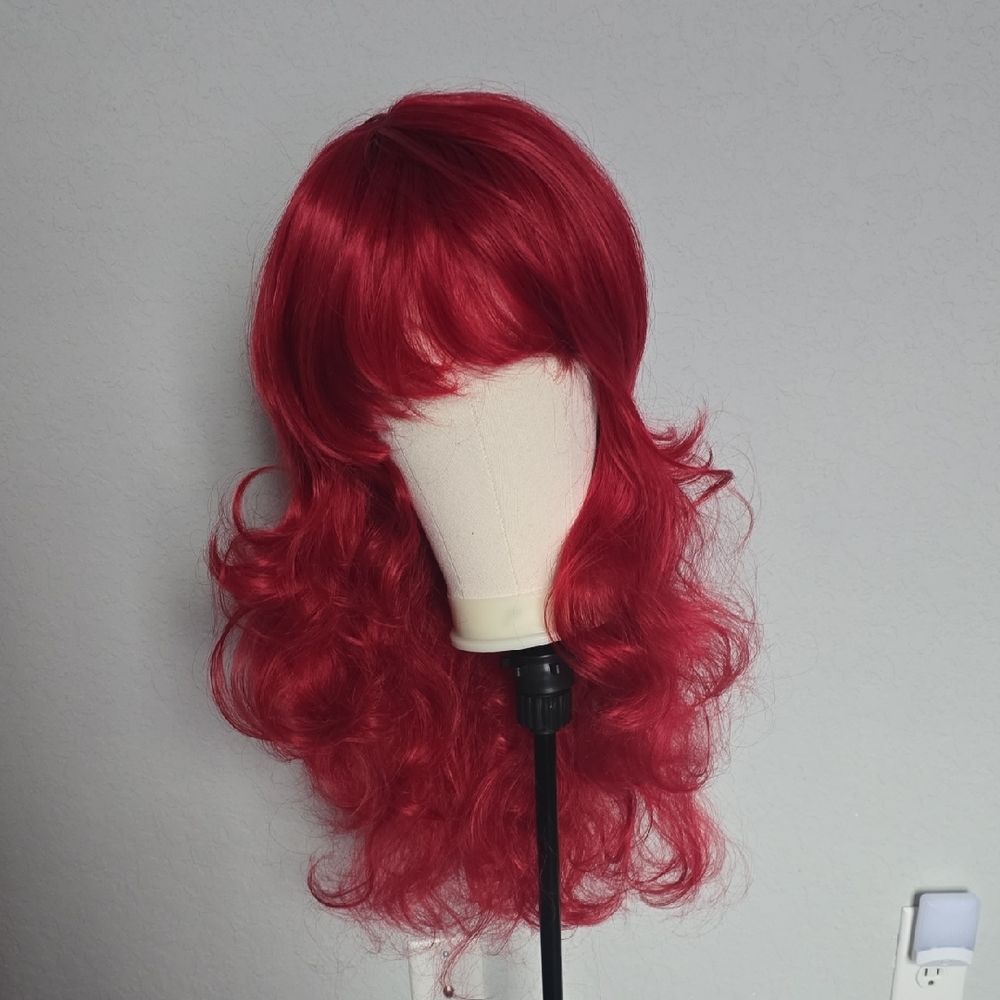 Elegant Red Curly Hair Wig
